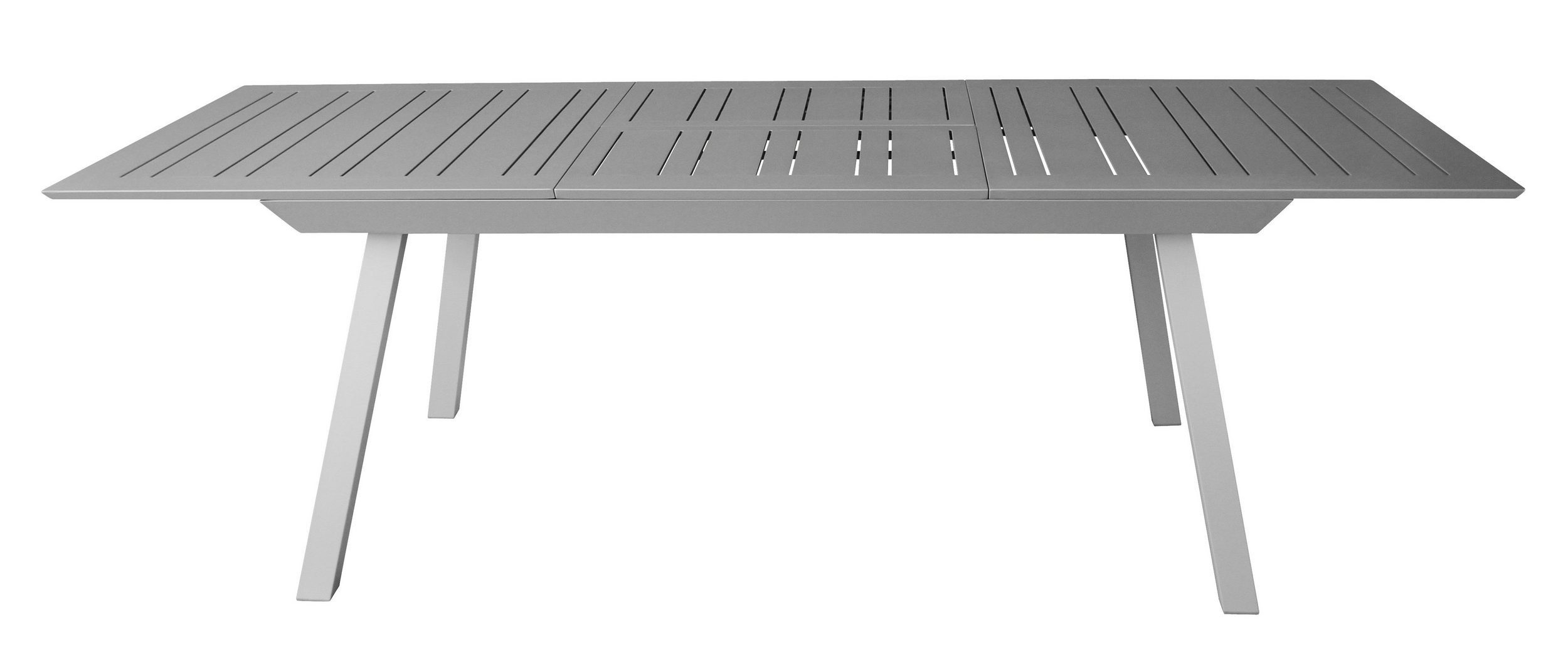 Gardissimo Gartentisch Estabulo silber, 216/297 x 100 cm ausziehbar (Ausziehtisch, 1-St., 1 Tisch), Voll-Aluminium wetterfest ausziehbar