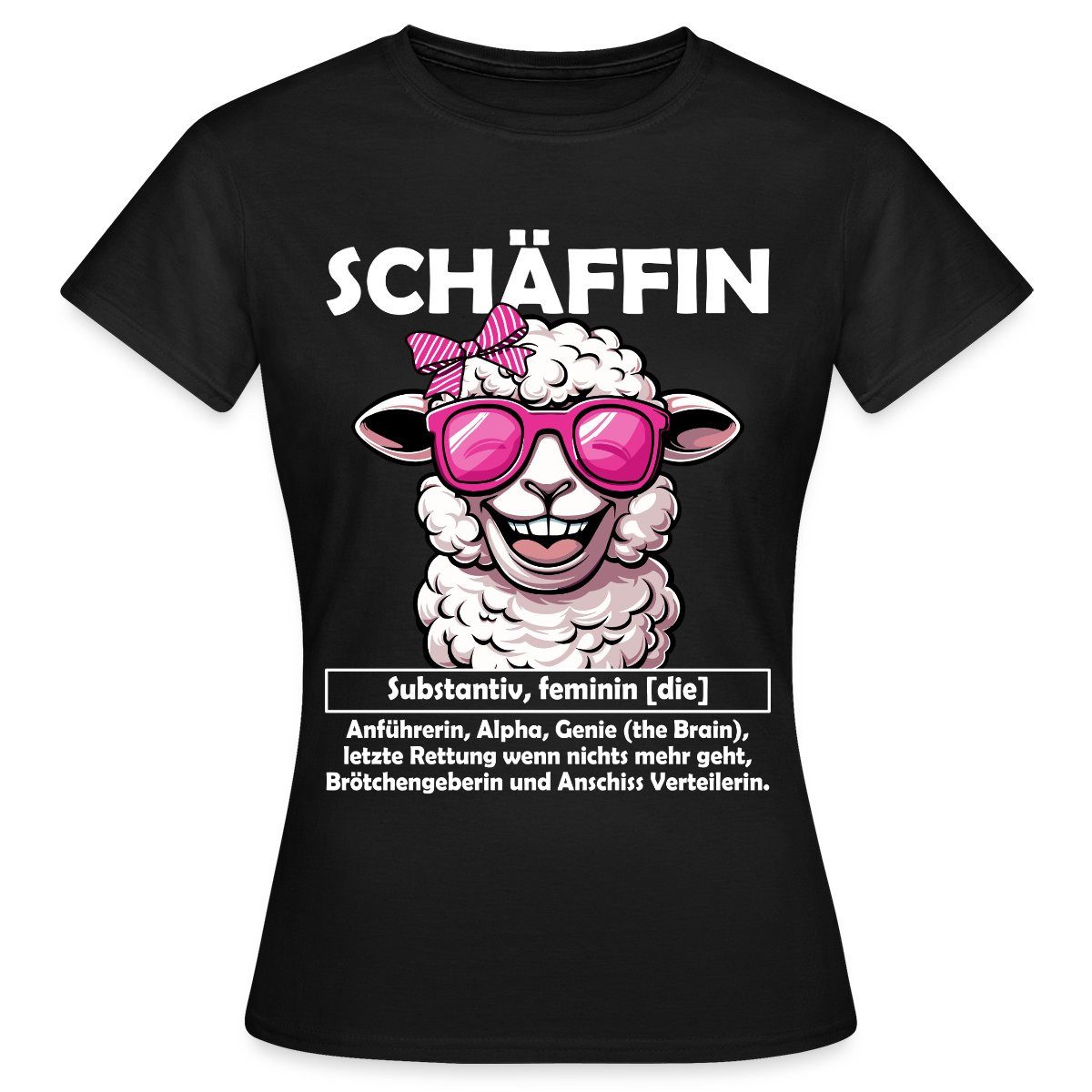 Spreadshirt T-Shirt Schäffin Beste Chefin Teamleiterin Frauen T-Shirt (1-tlg)