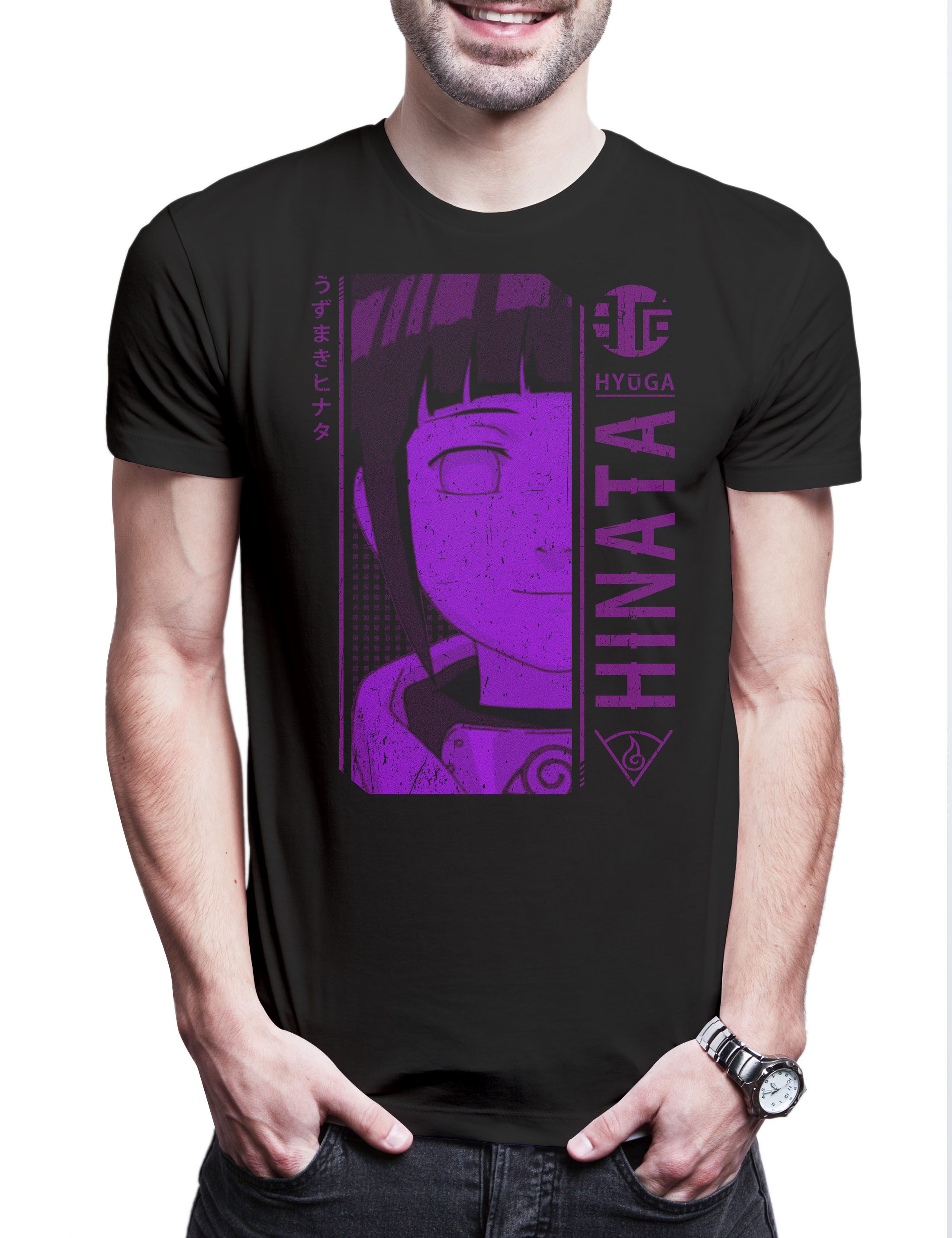 Print-Shirt Hinata Herren T-Shirt Shinobi System Naruto Dattebayo Sakura Haruno