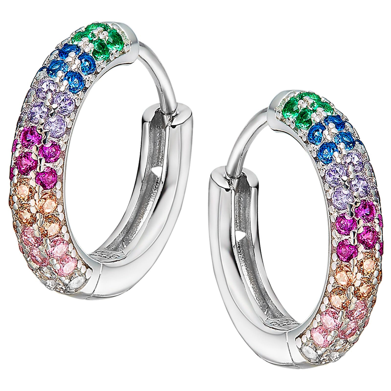 LOTUS SILVER Paar Creolen LOTUS Silver Zirkoniastein 925 Silber (Creolen), günstig online kaufen