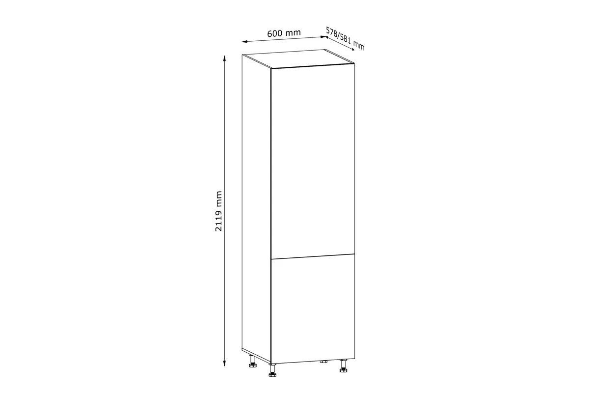 ROYAL24_MARKT Hochschrank - Platzsparender Schrank für maximale Organisation (Hochschrank, 1-St., Nexa - D60R) Top Qualität - Modernes Design - Feinste Materialien.