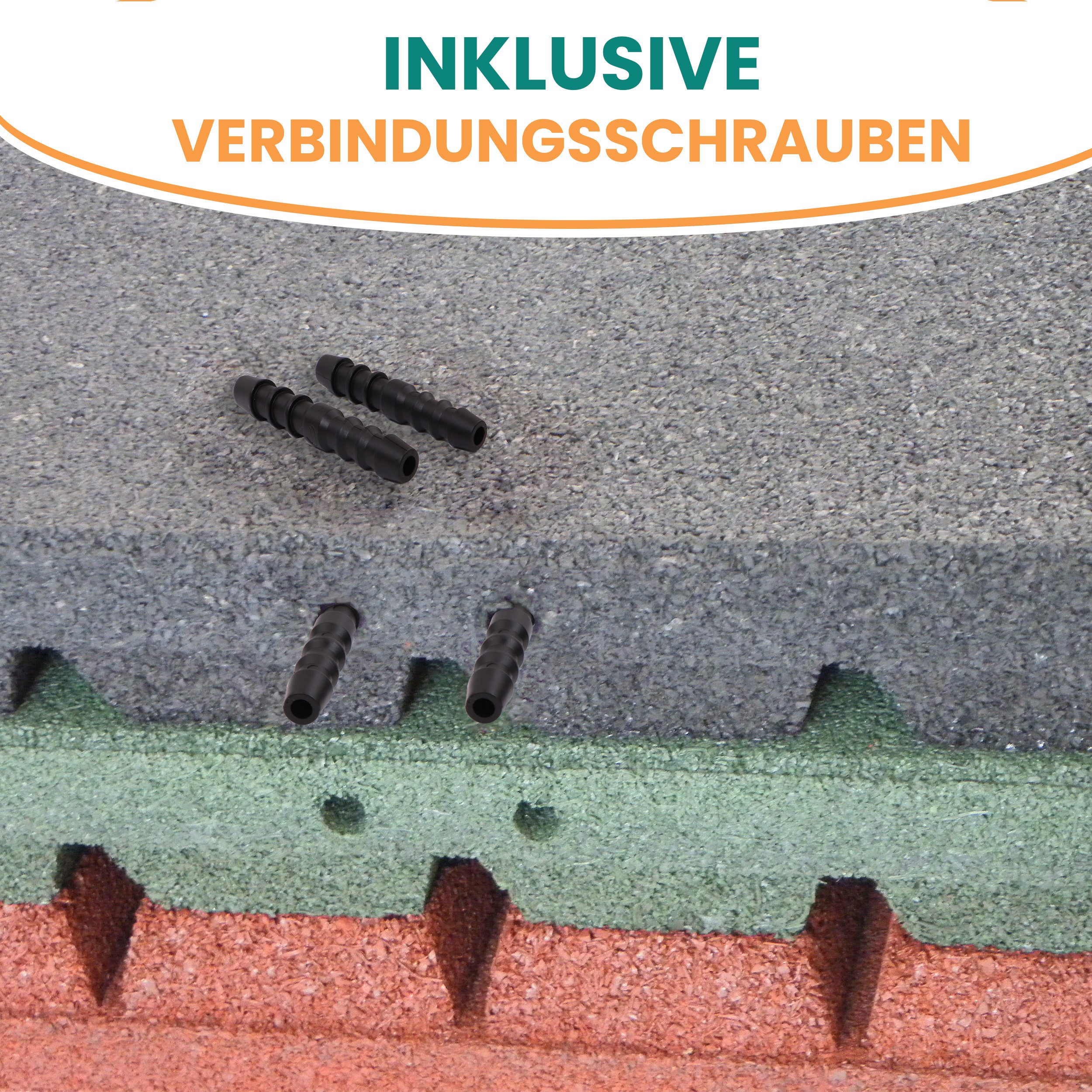 Gartenpirat Gummimatte Fallschutzmatte 50x50 cm Gummimatte für Spielturm Schaukel Rutsche, recyceltes Gummi, 4 Farben, Witterungsbeständig
