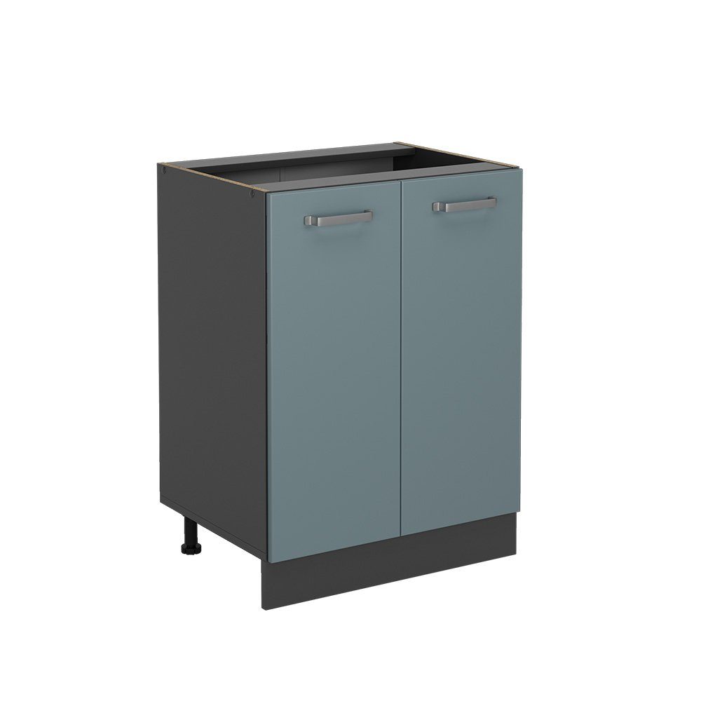 Vicco Unterschrank Küchenschrank R-Line Solid Anthrazit Blau Grau 60 cm