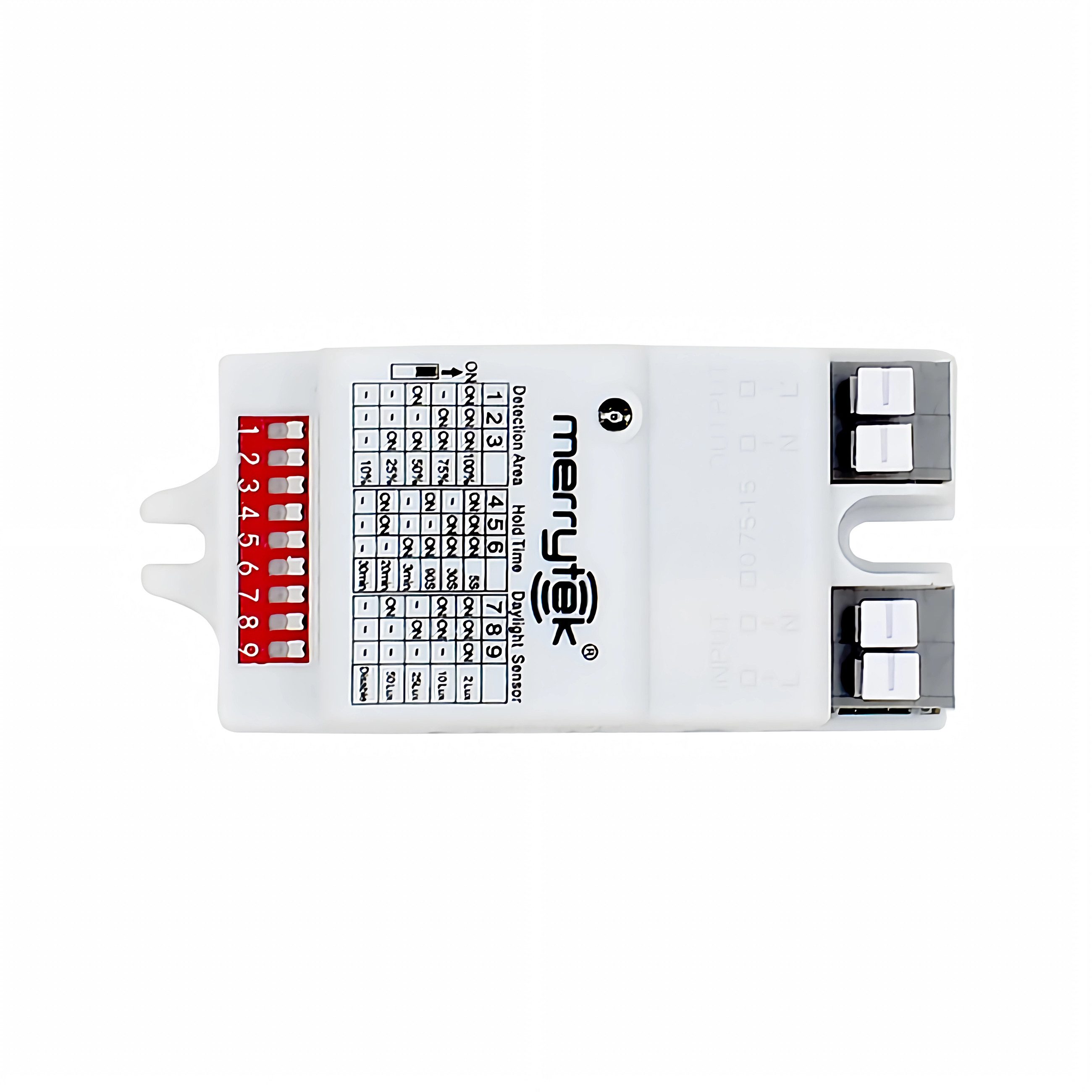 Merrytek Bewegungsmelder L03C Merrytek MC030S-L Mikrowellen Bewegungssensor Ein/Aus 800W Lampe, (Packung, 1-St., 1x Mikrowellen-Bewegungsmelder), Mikrowellen-Technologie 5.8 GHz