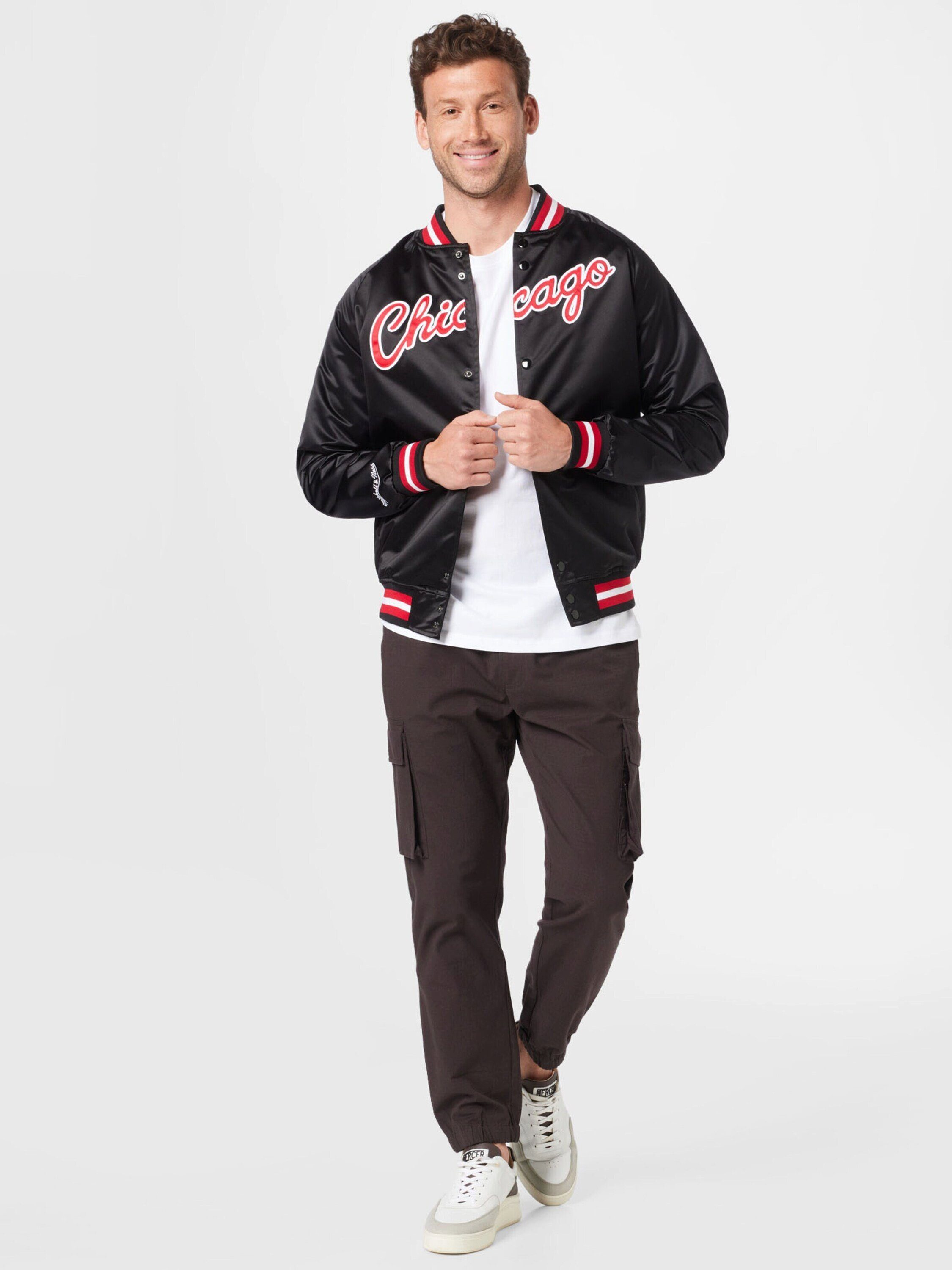 Collegejacke Black Mitchell / (1-St) Ness Red &