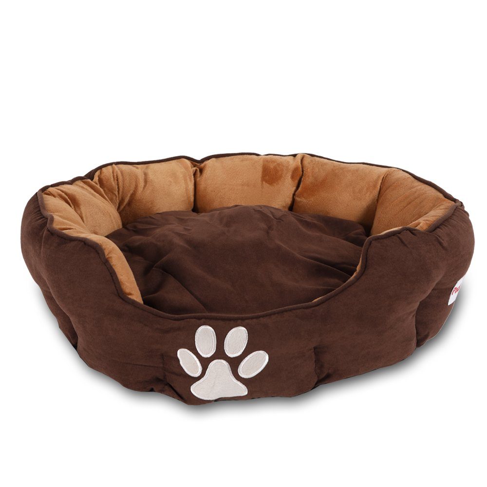 Home4Living Hundekorb Hundebett braun 72x62cm Hundekissen Hundekörbchen, waschbar