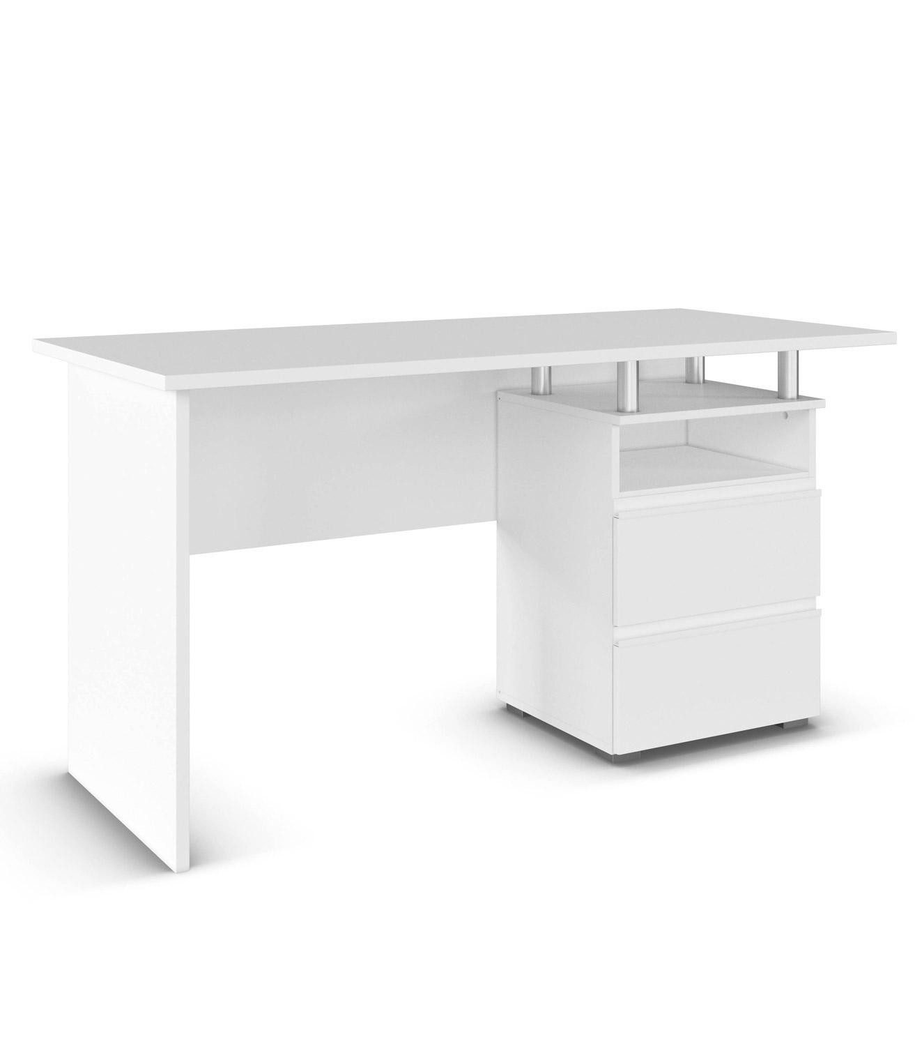 rauch Schreibtisch JOEL, Alpinweiß, 2 Schubladen, 1 Ablagefach, Made in Germany, B 140 x H 75 x T 66 cm