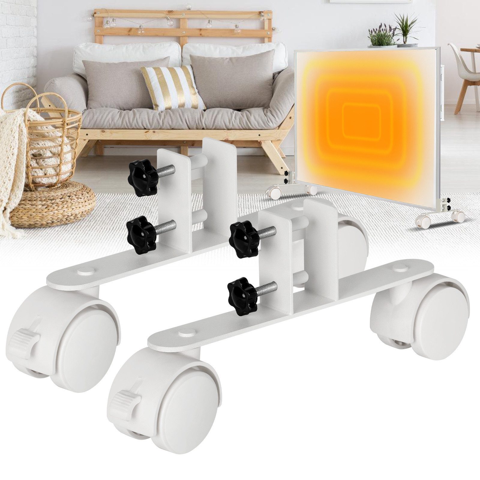 Clanmacy Standfuß mit Rollen Heizpanel Infrarotheizplatte für Infrarotheizu günstig online kaufen