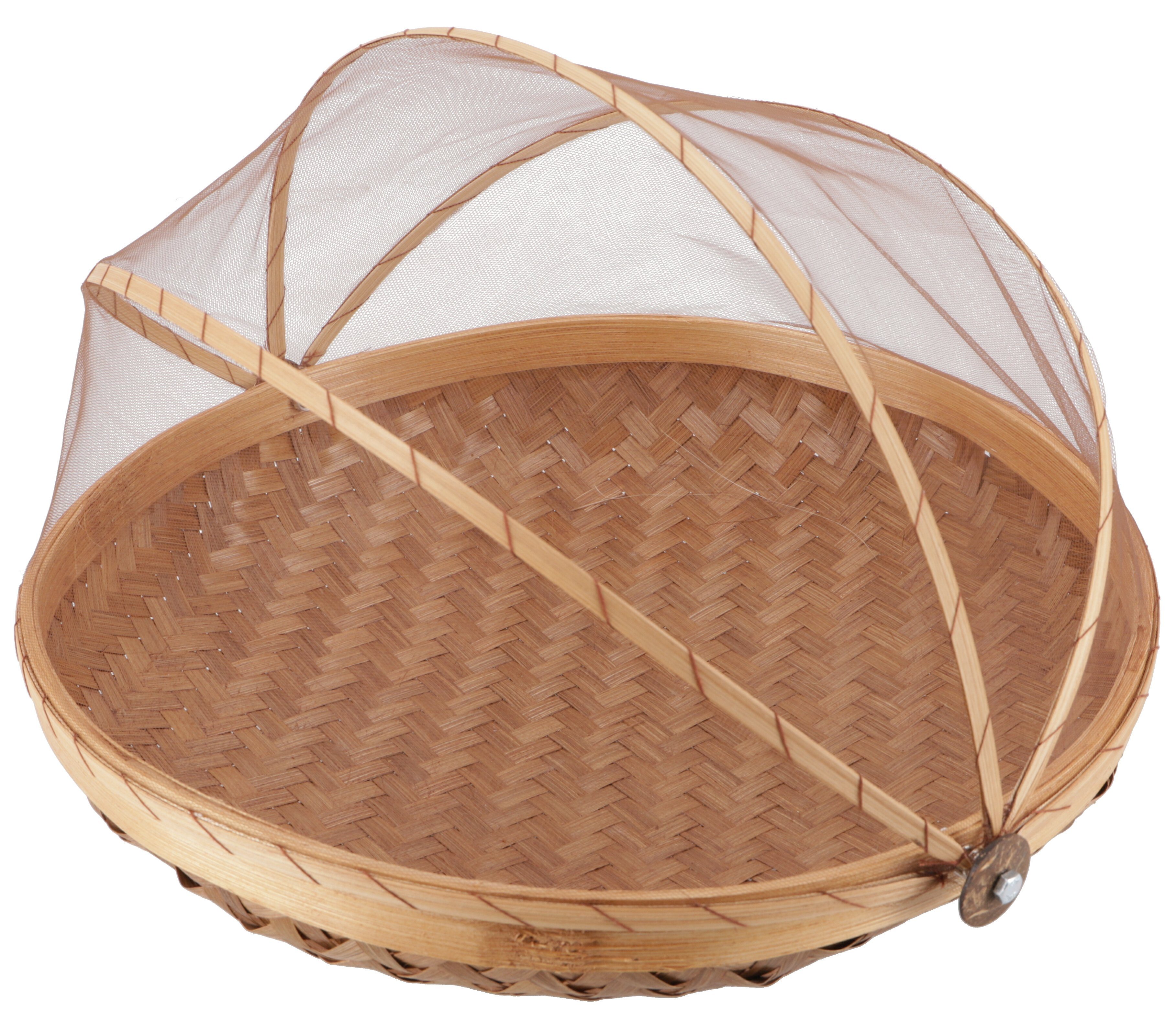Guru-Shop Dekoobjekt Fliegenschutz Obstkorb in 3 Größen - hellbraun günstig online kaufen