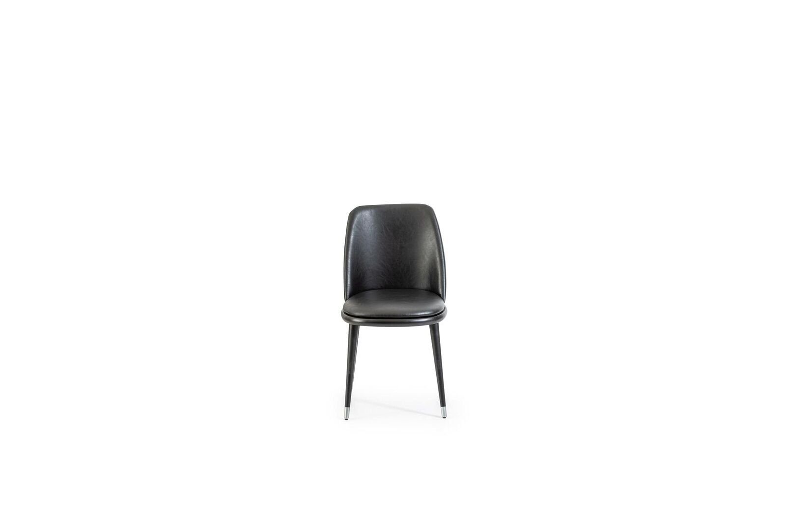 Loft JVmoebel Stühle Esszimmerstuhl (1 in Designer Lehnstuhl Lederstuhl Polster Schwarz Küchen Europa St), Made