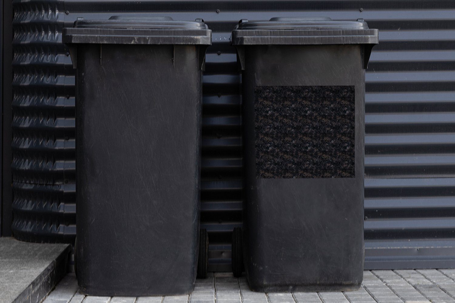 Mülleimer-aufkleber, Granit MuchoWow - Abfalbehälter Muster Mülltonne, Container, - (1 St), Sticker, Wandsticker Stein