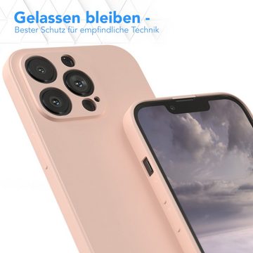 EAZY CASE Handyhülle TPU Hülle für Apple iPhone 13 Pro 6,1 Zoll, Silikon Schutzhülle mit Kameraschutz kratzfest bumper Rosa Altrosa