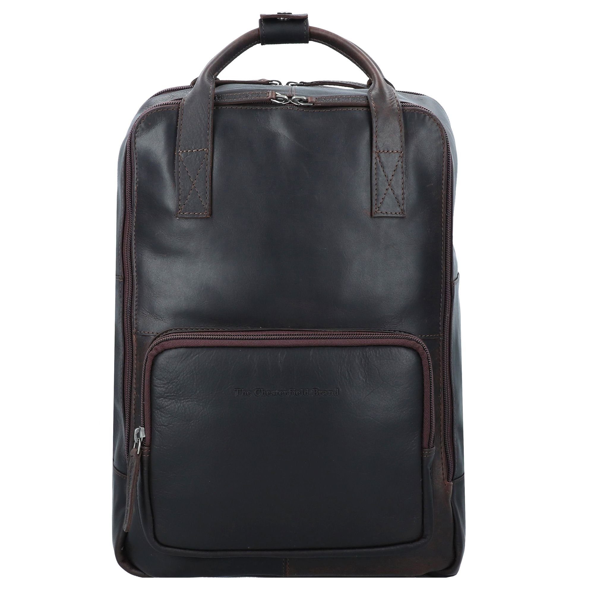 The Laptoprucksack Wax Chesterfield Leder Brand Up, Pull braun