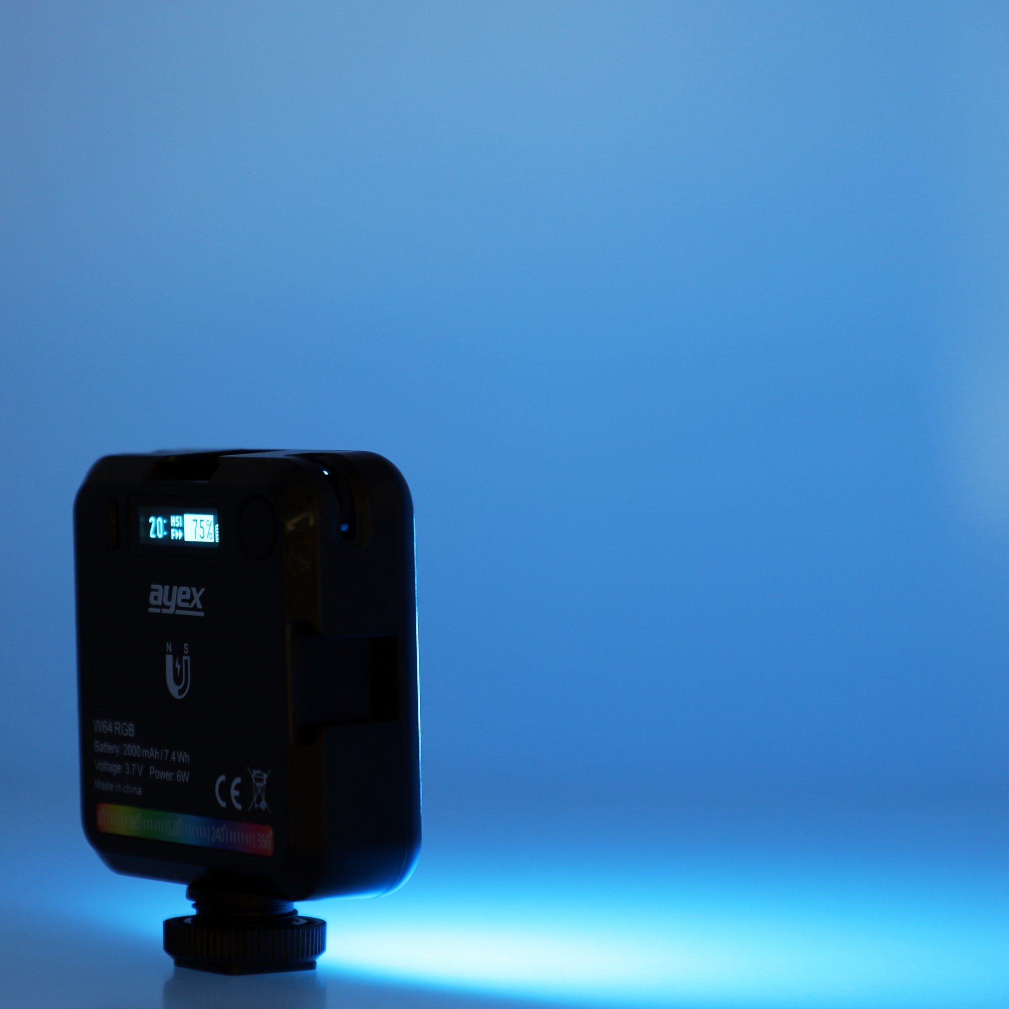 Lichteffekte ayex RGB LED Hochwertige einstellbare 20 Videoleuchte Helligkeit Tischleuchte