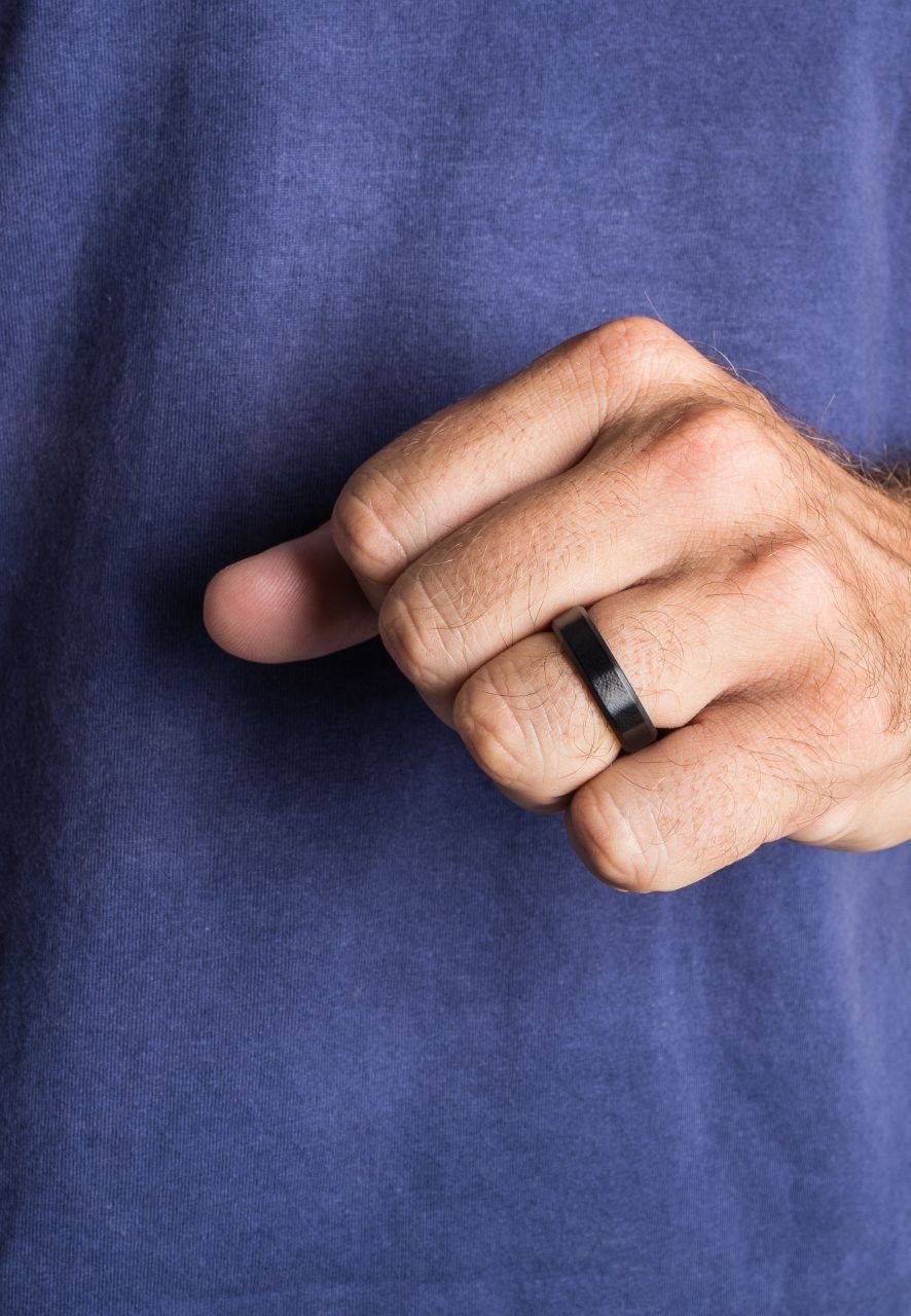 Akitsune Siegelring Purus Ring Mattschwarz EU günstig online kaufen