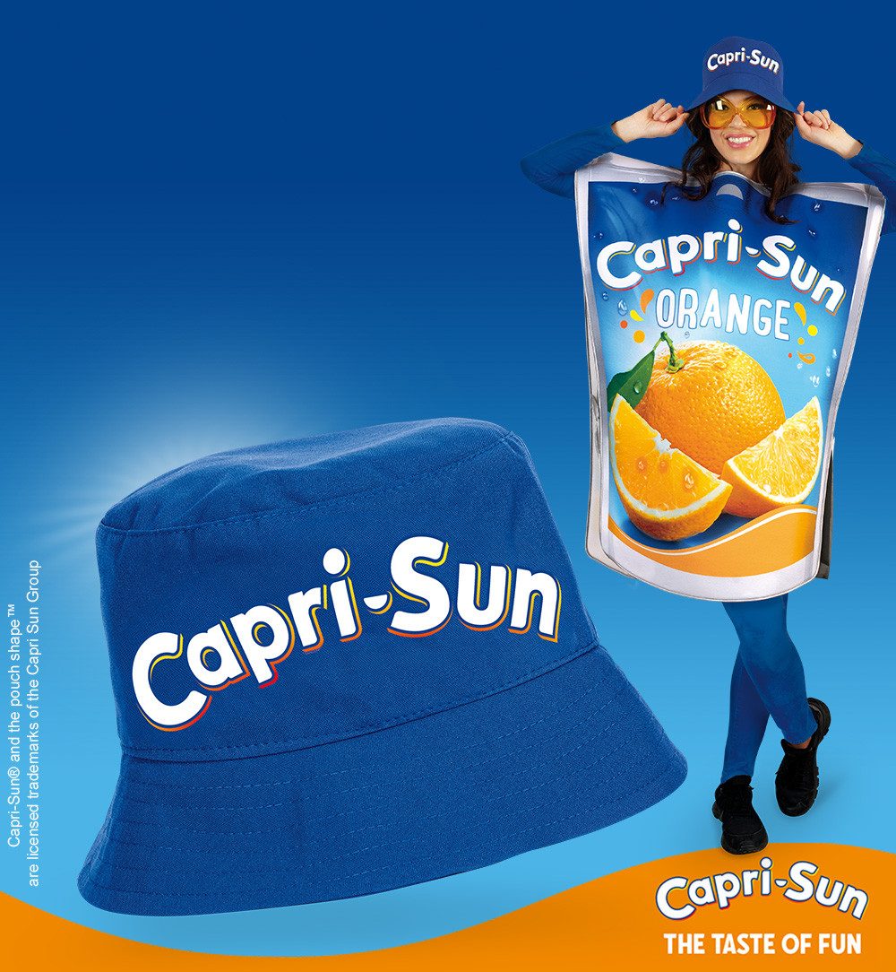 Fries Fischerhut Capri Sun Fischerhut Mütze Capri Sonne Trinkpäckchen Karneval Fasching