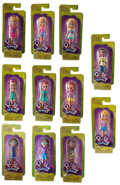 Mattel® Spielfigur Mattel Polly Pocket 11er-Set Minipuppen verschiedene Outfits, Charakte