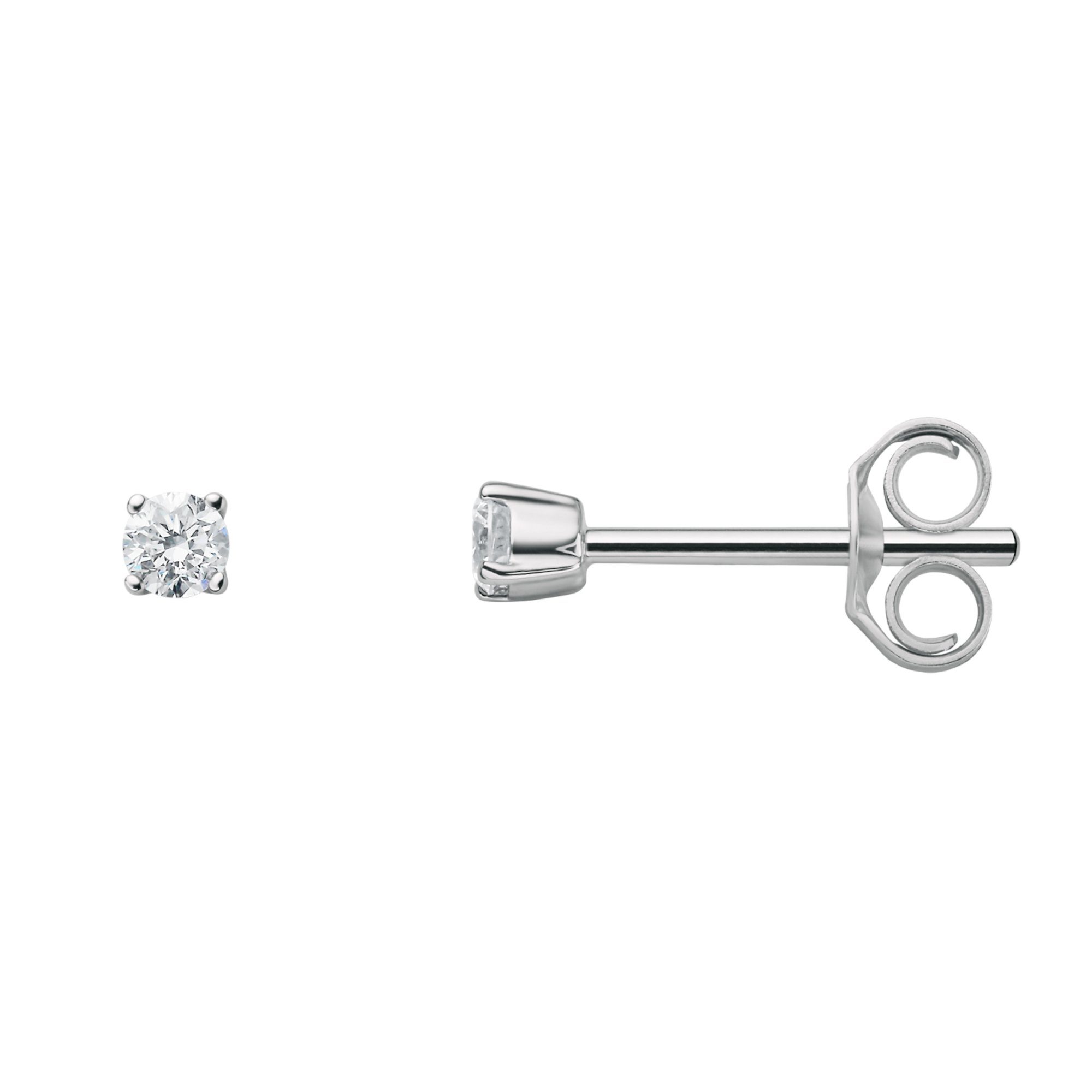 Paar Ohrhänger 0.10 ct Diamant Brillant Ohrringe Ohrstecker aus 585 Weißgold