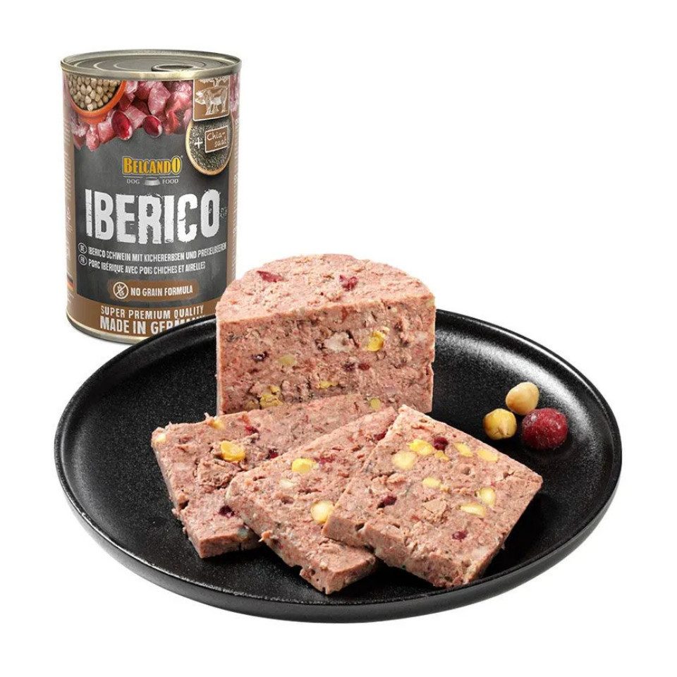 Belcando Iberico Schwein mit Kichererbsen und Preiselbeeren - Nassfutter 6x400g, Nassfutter für: Hunde