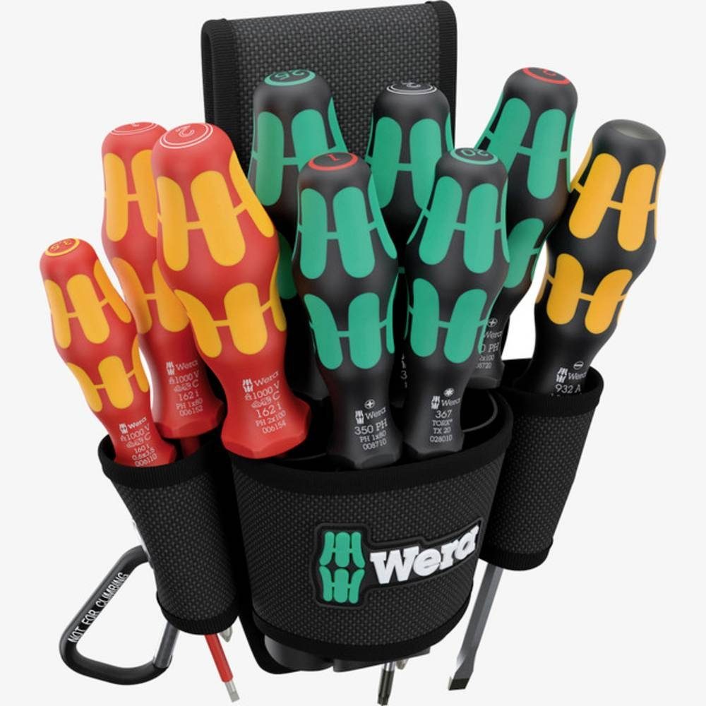 Wera Schraubendreher 9620 Gürteltasche Set 1, 10-teilig