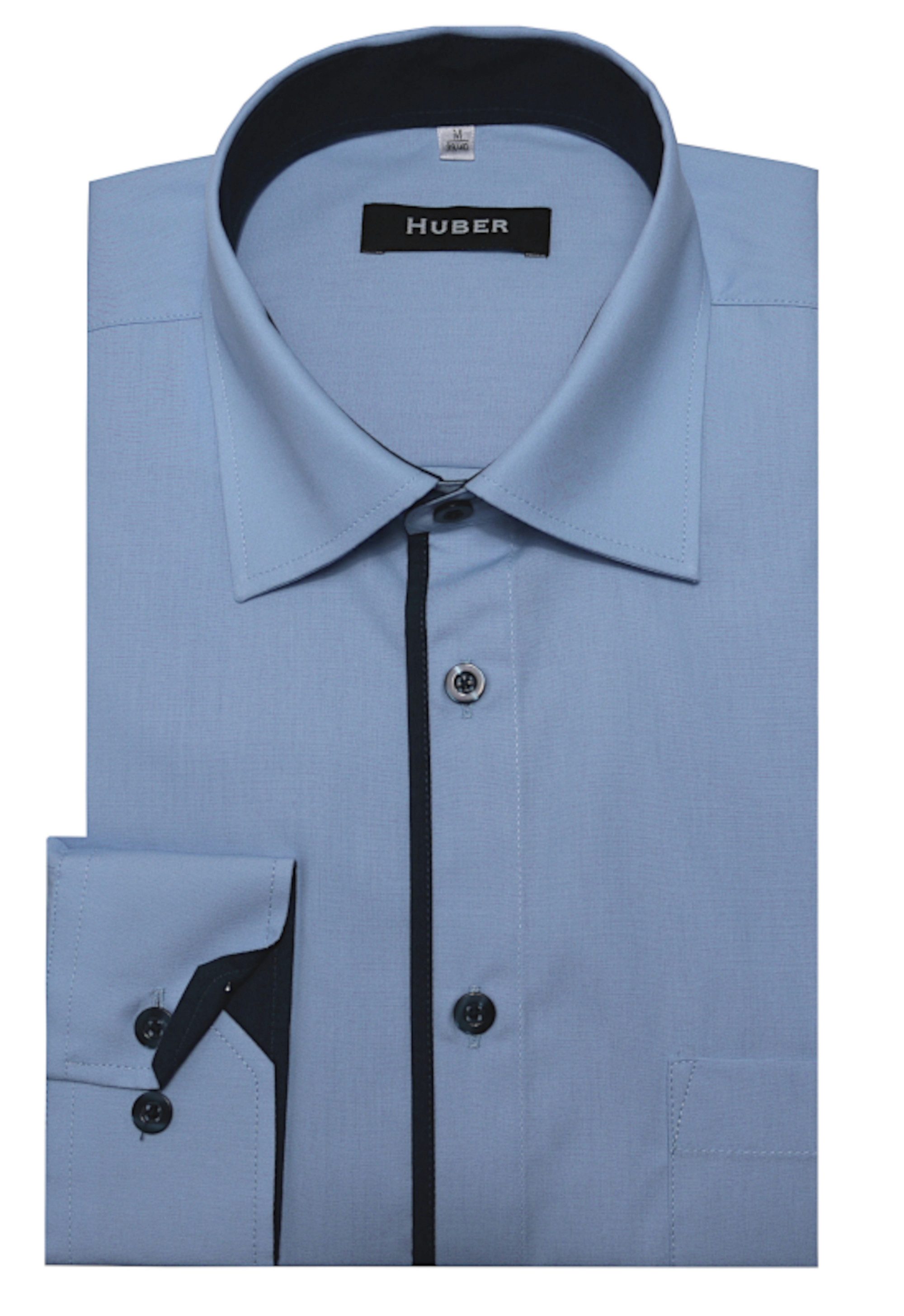 Huber Hemden Langarmhemd HU-0449 Kontraststoff, Regular Fit-bequemer Schnit günstig online kaufen
