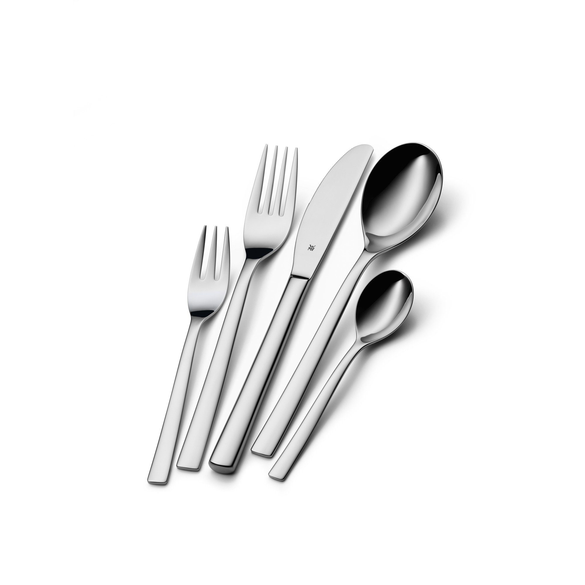 WMF Besteck-Set Palermo Besteck-Set, 60-teilig, Cromargan® (60-tlg), 12 Personen, Cromargan® Edelstahl rostfrei 18/10, Monobloc-Messer mit dauerhaft guter Schneidleistung