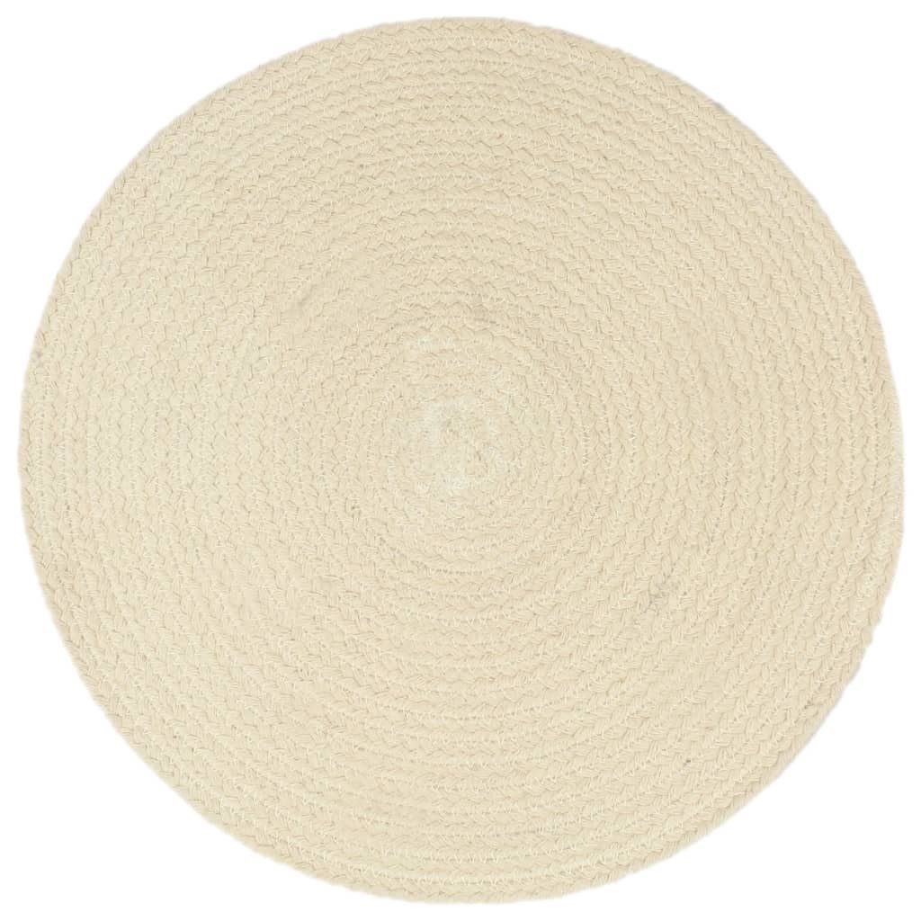 furnicato Platzset Handgefertigte Baumwolle Platzsets 38 cm Natur, 4er Set, (4-St)
