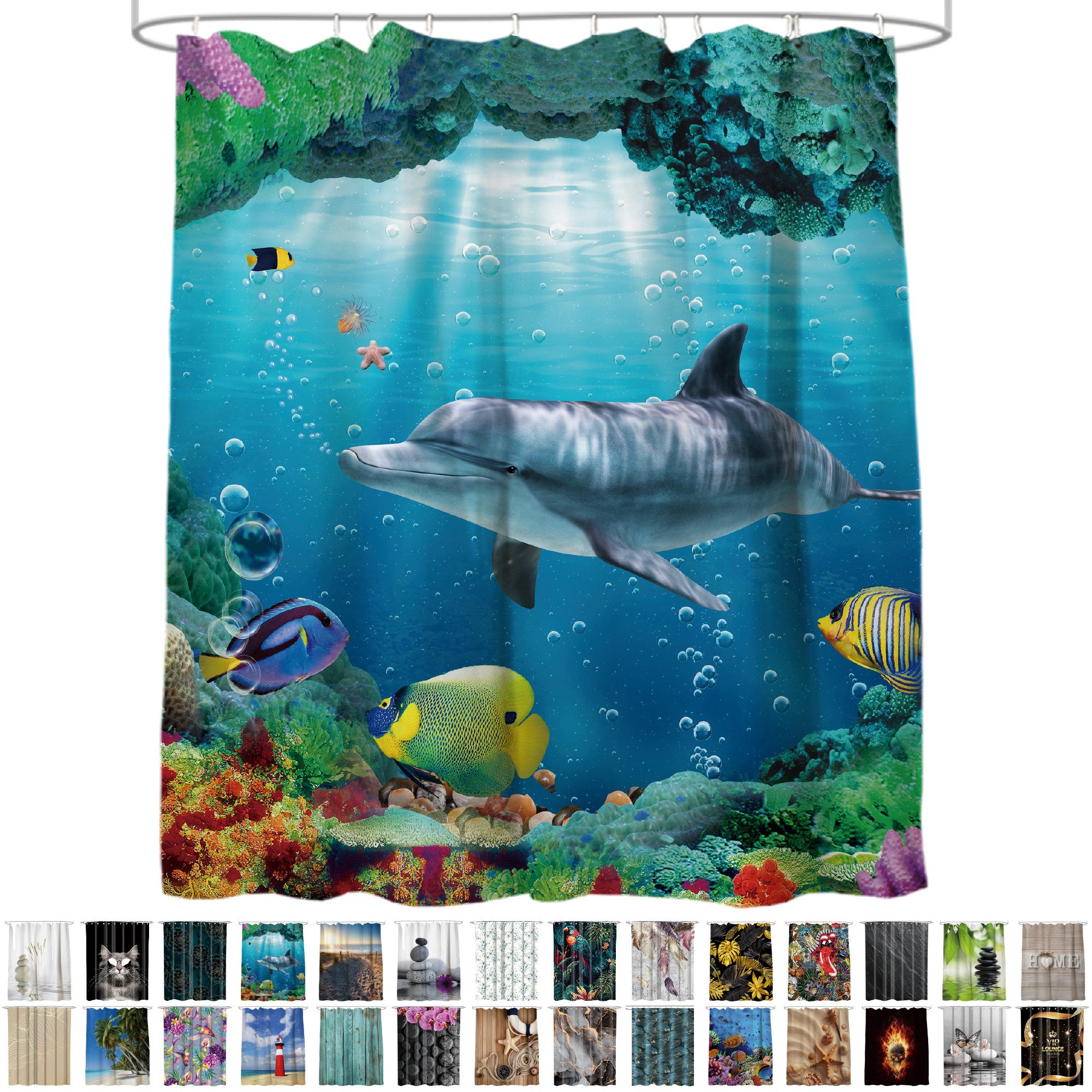 Sanilo Duschvorhang 180 x 200 cm, viele schöne Duschvorhänge zur Auswahl Breite 180 cm, 100% wasserdicht, Anti-Schimmel-Effekt, hochwertige Qualität