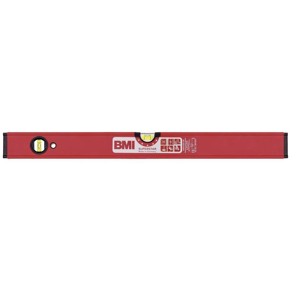 BMI Wasserwaage Superstar pulverb. 80cm MAGNET, mit Magnet