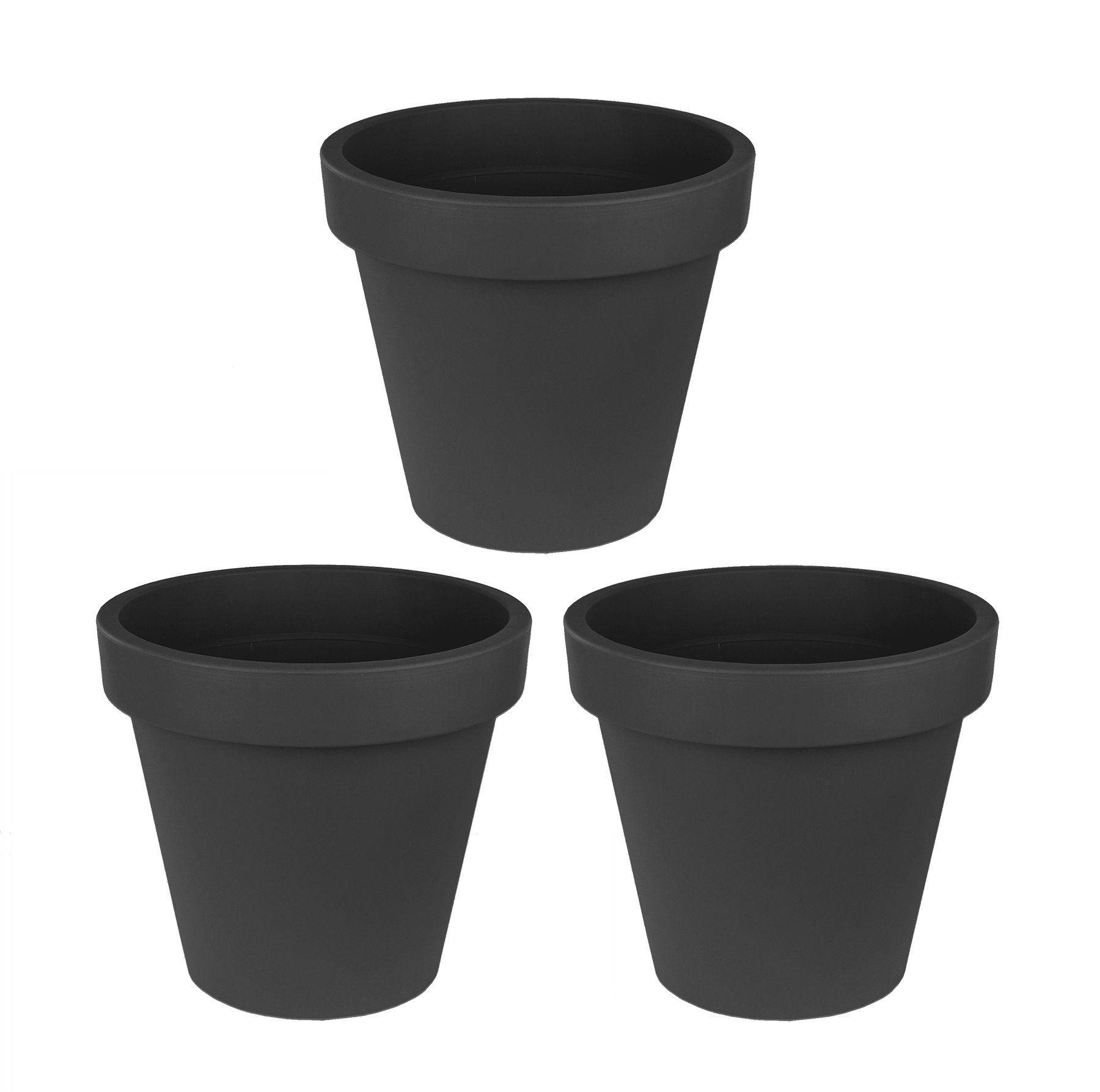BigDean Blumentopf Ø 50 cm Grau günstig online kaufen