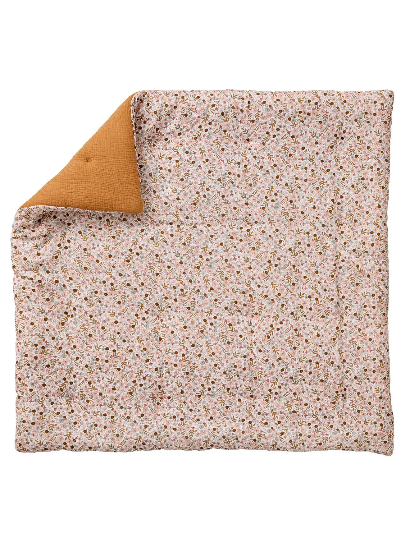 Babydecke Spielmatte Baby FLORA, Baumwolle, vertbaudet