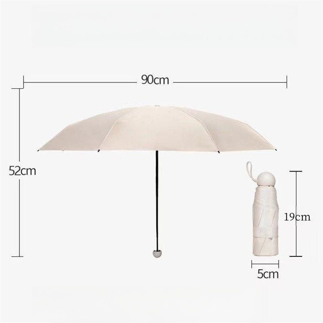 Taschenregenschirm für Kinder-Regenschirm Taschenschirme schützt leicht Regen YOOdy~ und manual, für vor winzig klein Sonnenschutz Hellblau Sonne UV-Schutz unterwegs damen