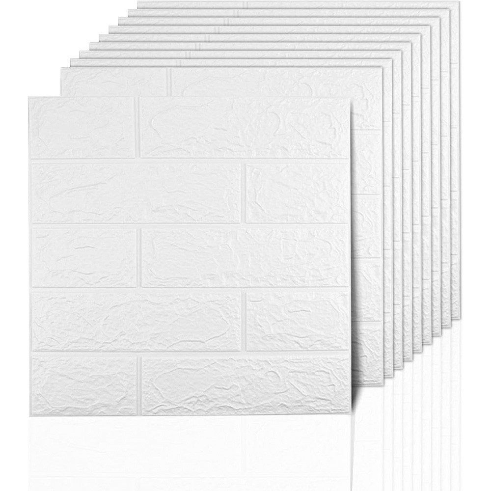 TUWENA 3D Wandpaneel 10/20 Stück 3D Wandpaneele Wandverkleidung Selbstklebend Tapeten, (10-tlg) Selbstklebend, zuschneidbar, wasser- und schmutzabweisend