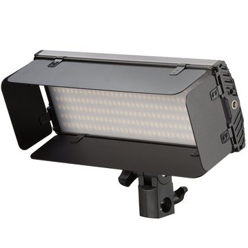 BRESSER Tageslichtlampe PT 30B-II LED Bi-Color Videoleuchten-Set mit Lichtklappen, Akkus, Net…