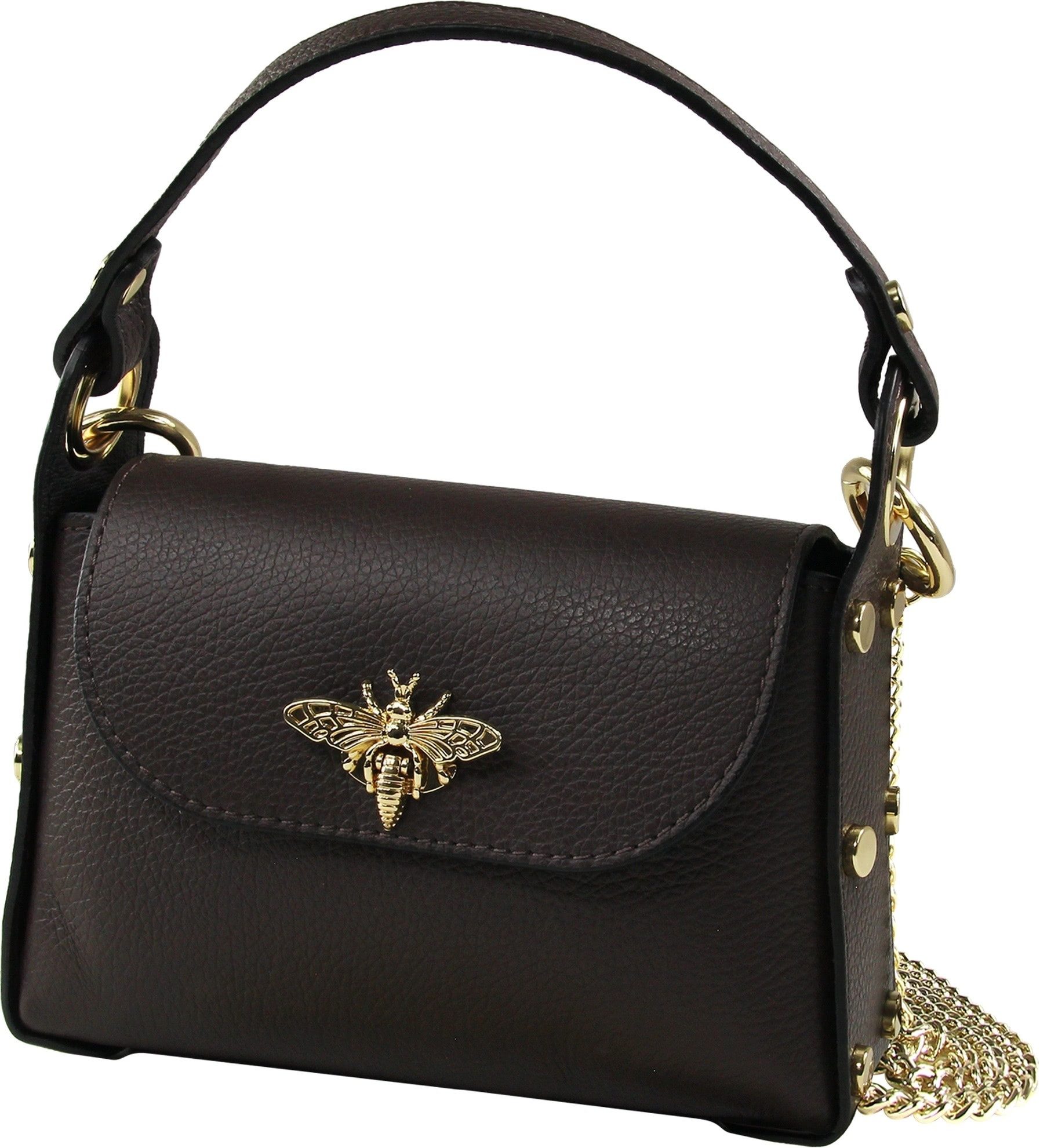 Umhängetasche Toscanto Tasche dunkelbraun Leder