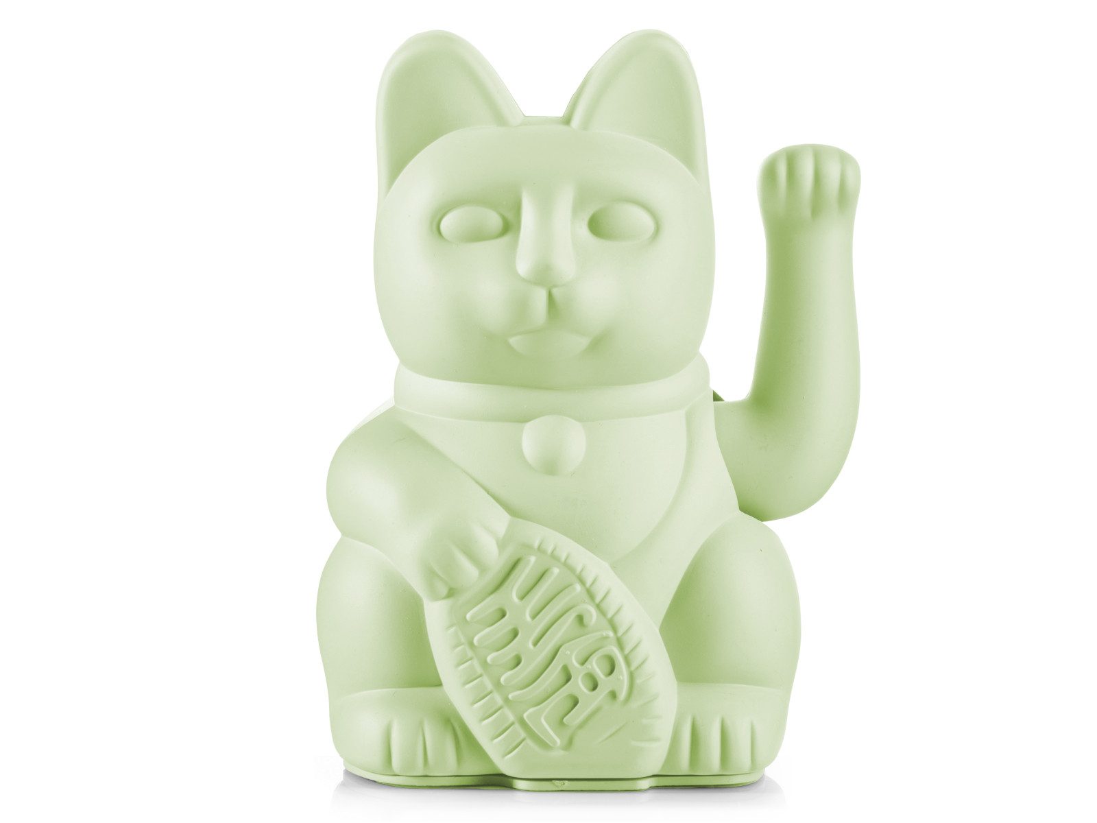 Donkey Products Dekofigur Lucky Cat Classic Winkekatze hellgrün 15cm