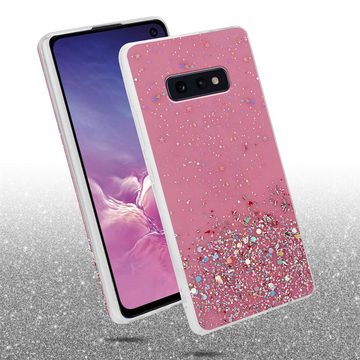 Cadorabo Handyhülle Samsung Galaxy S10e Samsung Galaxy S10e, Flexible TPU Silikon Handy Schutzhülle - Hülle - mit Glitzer