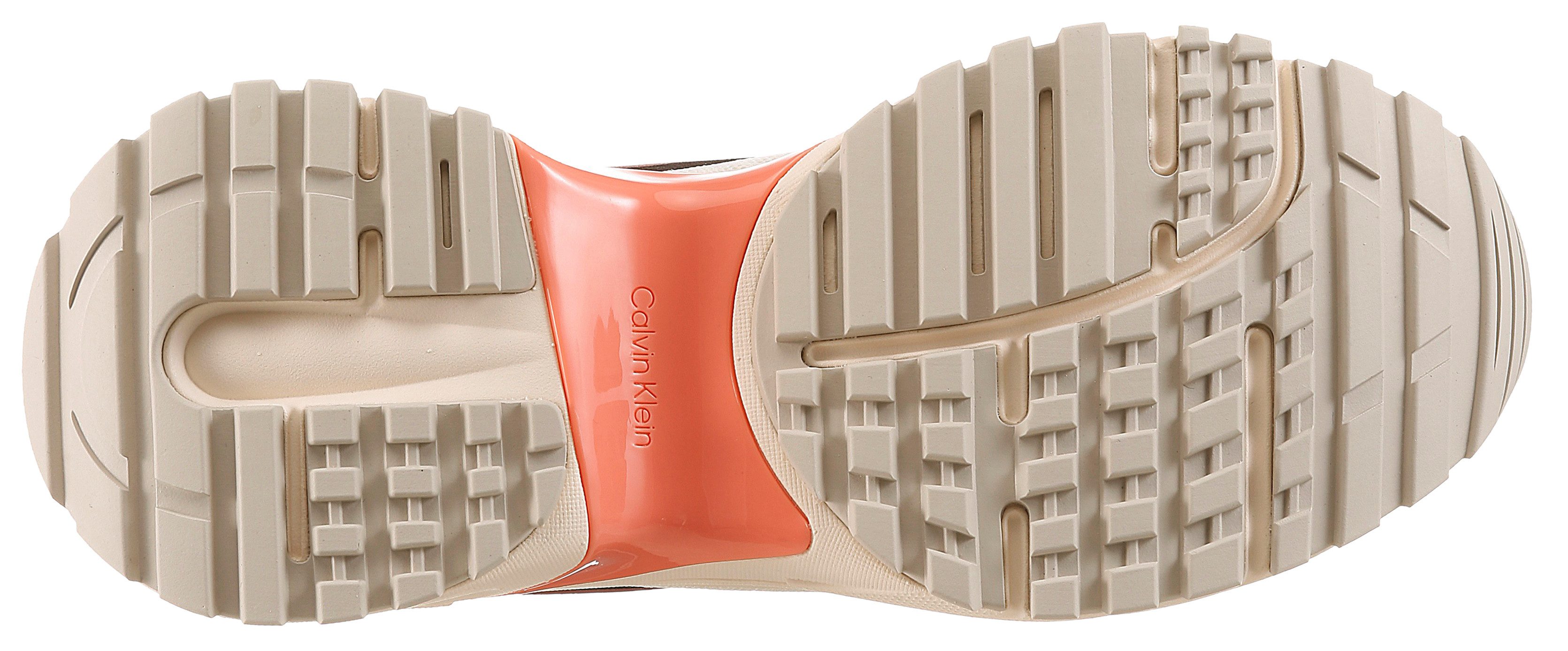 Calvin Klein HIKE RUN CKSTRIPE MESH Plateausneaker Schnürschuh, Halbschuh, Freizeitsneaker mit Logo-Schriftzug