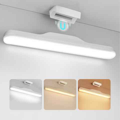 WILGOON LED Unterbauleuchte Touch Dimmbar Schrankbeleuchtung led Lichtleiste mit Magnet, Schwarz, LED fest integriert, 3W Wiederaufladbar 2500mAh, für Schrank Badezimmer Nachttisch Garderobe