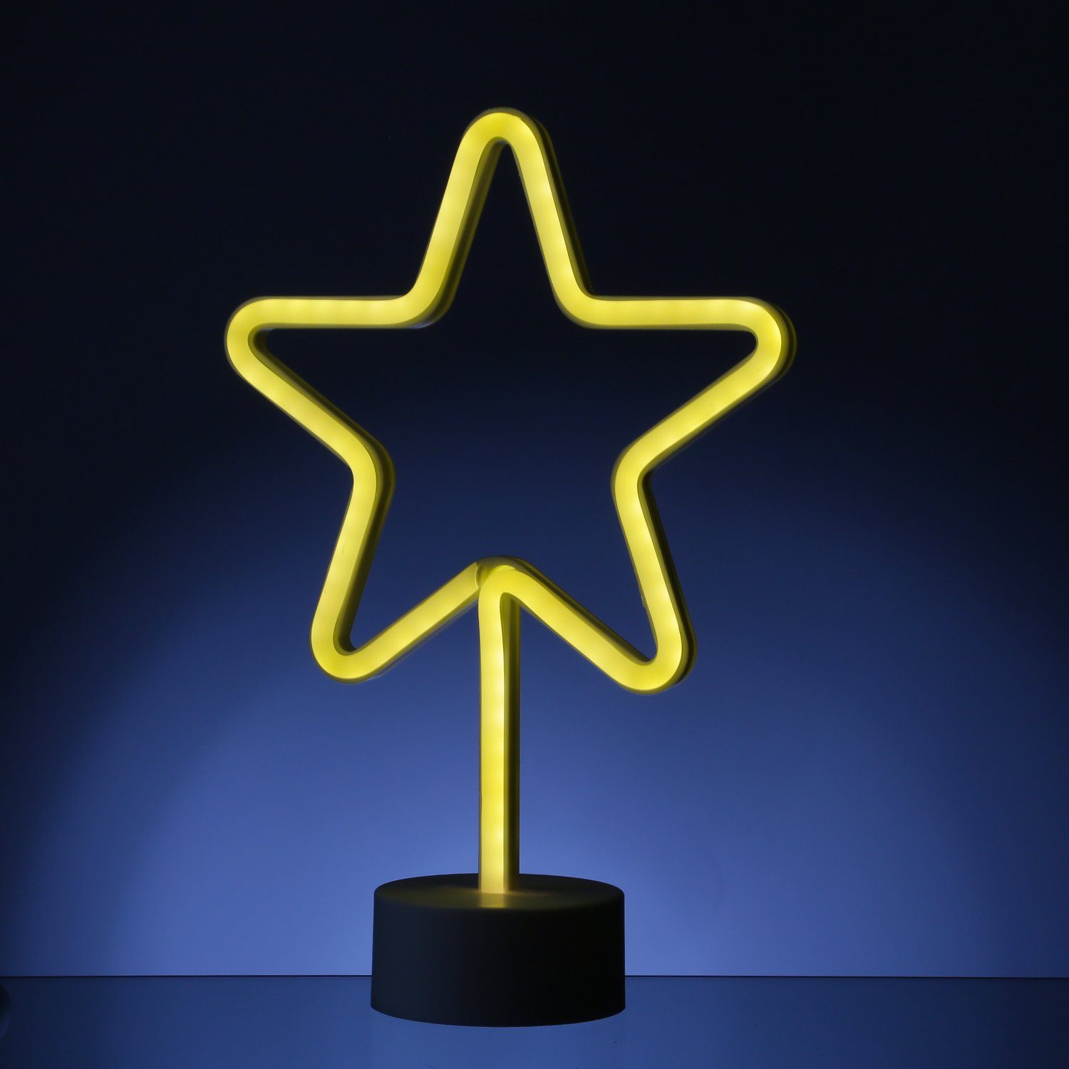 SATISFIRE LED Dekolicht LED Neonlicht Stern warmweiß Neonschild Leuchtfigur günstig online kaufen