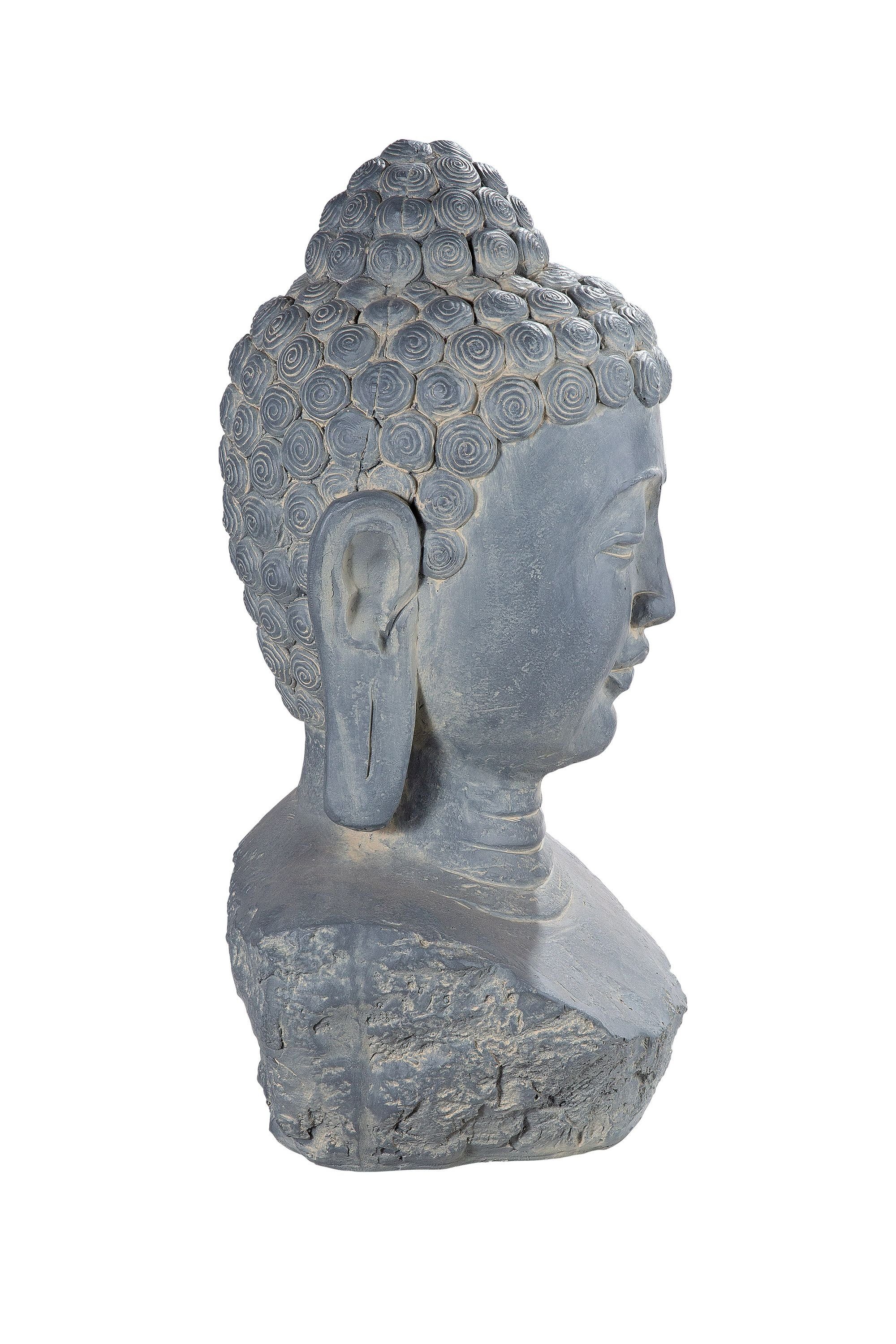 GILDE Dekofigur GILDE Skulptur Buddha B. 45cm H. - - Testa grau x 66cm
