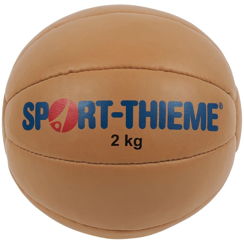 Sport-Thieme Medizinball Medizinball Tradition, Sehr widerstandsfähig, da überwiegend mit Kork gefüllt 2 kg, ø 25 cm
