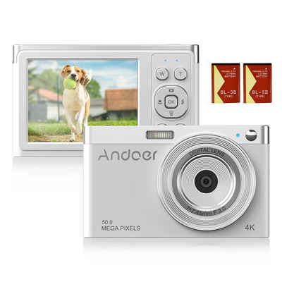 Andoer 4K-Digitalkamera, 50 MP, 2,88 Zoll, Autofokus, 16-facher Zoom Kompaktkamera
