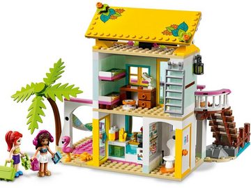 LEGO® Konstruktionsspielsteine LEGO® Friends - Strandhaus mit Tretboot, (Set, 444 St)