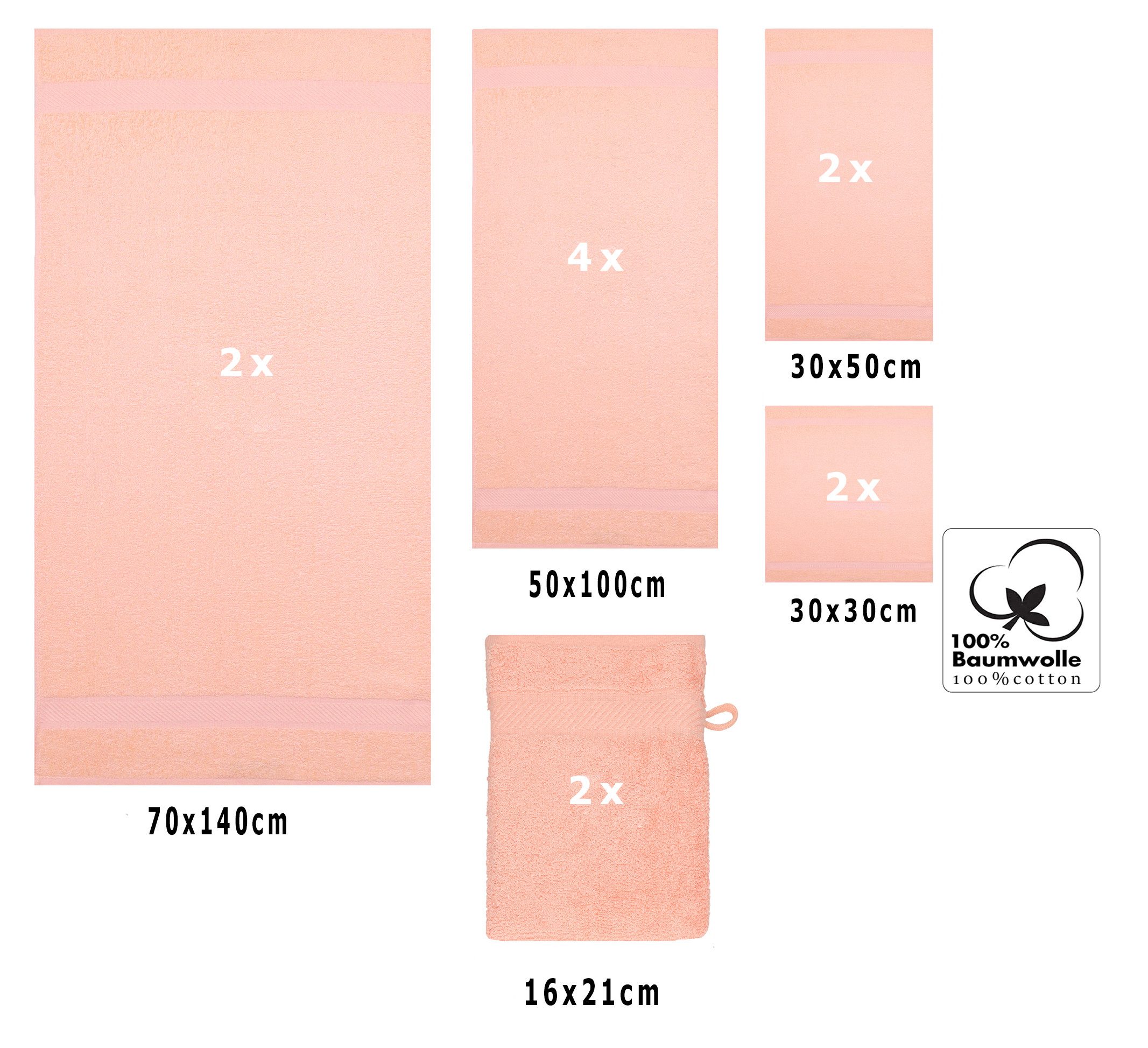 Betz Handtuch Set 12-TLG. Handtuch-Set Palermo, 100% Baumwolle (Set, 12-St) günstig online kaufen