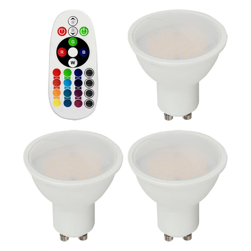 LED Warmweiß, etc-shop inklusive, RGB Dimmer Farbwechsel, Deckenleuchte, LED Wohnzimmerlampe Leuchtmittel Deckenlampe Deckenleuchte Fernbedienung