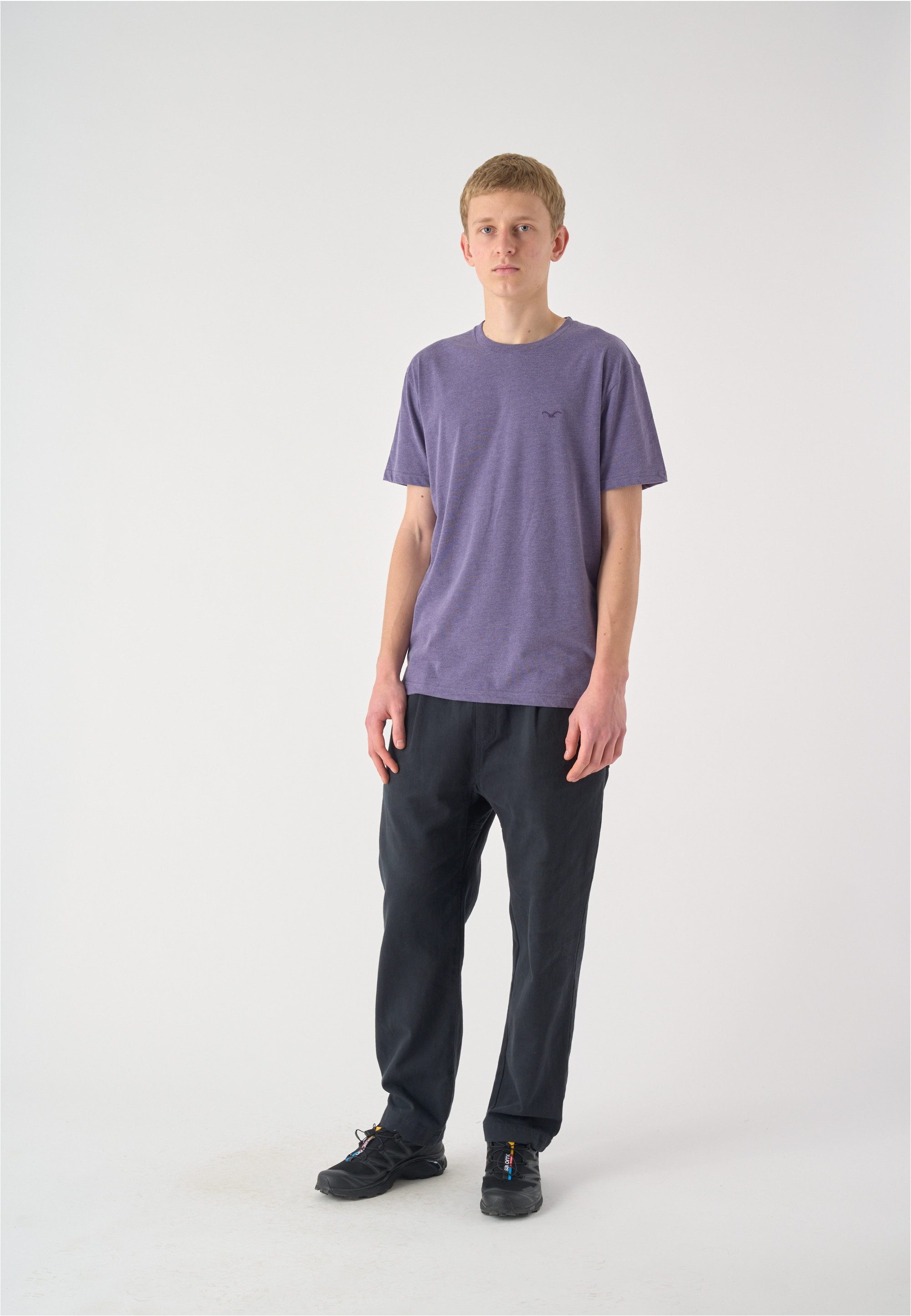 Cleptomanicx T-Shirt Ligull Regular mit kleiner Logo-Stickerei