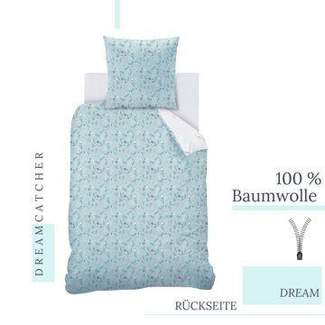 Bettwäsche »Traumfänger Bettwäsche 135x200 + 80x80 cm 2 tlg., 100 % Baumwolle in Biber, Boho Deko fürs Schlafzimmer«, MTOnlinehandel