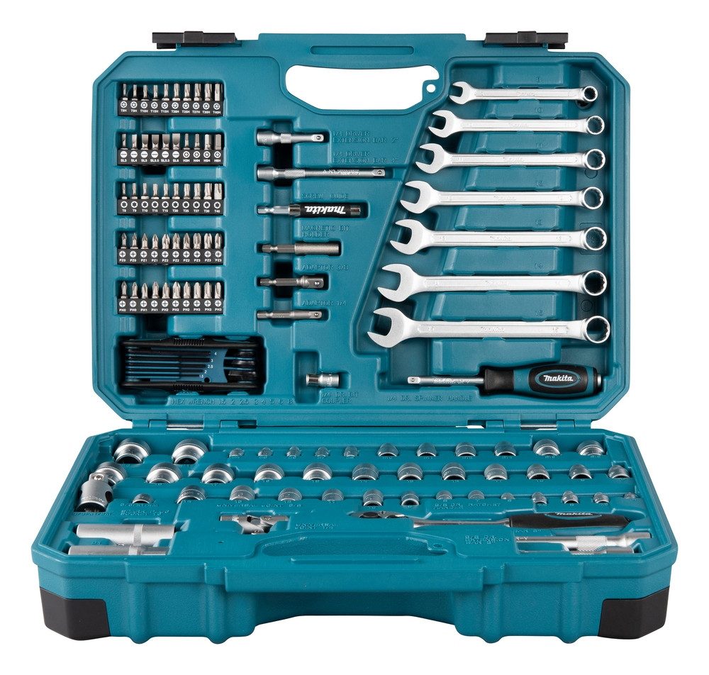 Makita Werkzeugset E-06616 Werkzeug-Set 120-tlg. Bitsatz Steckschlüss günstig online kaufen