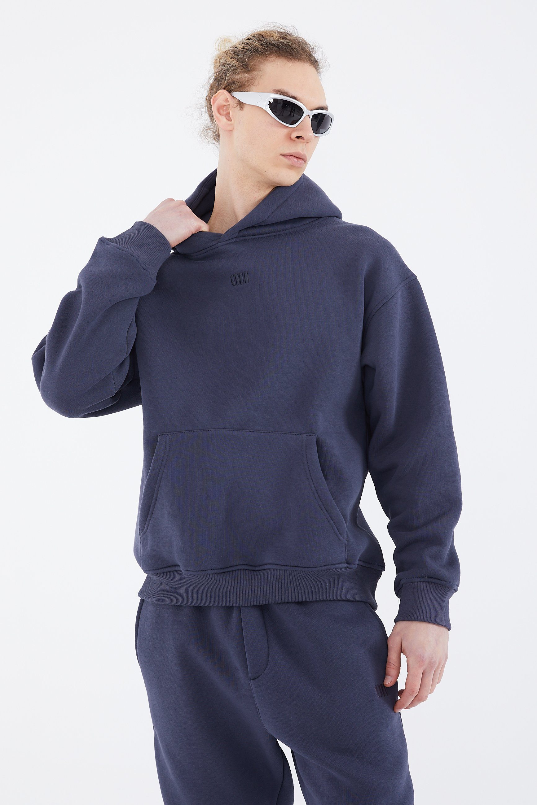 OSSY HOMER Hoodie Oversize Hoodie einfarbig Basic Baumwolle Kapuzenpullover 320gsm